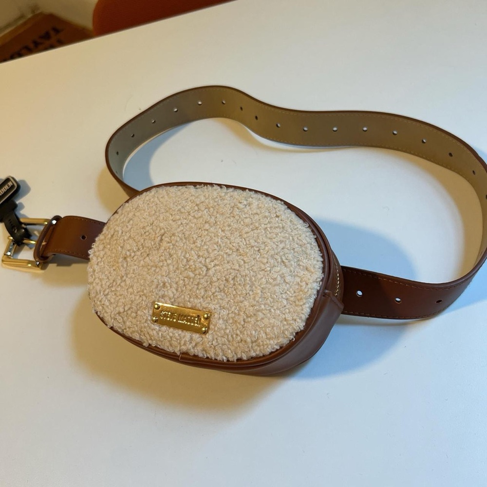 Steve Madden Cream and Brown Crossbody Bag
